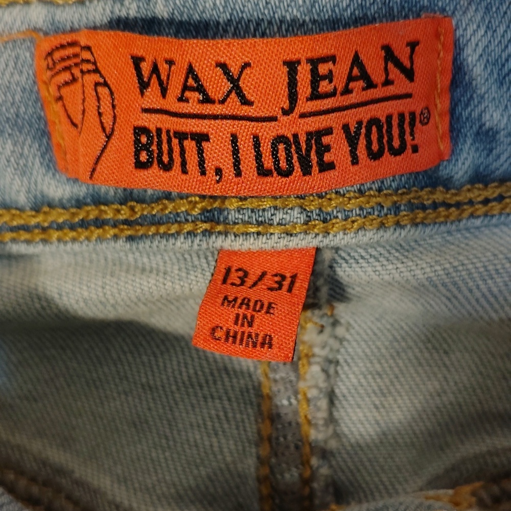 Wax Jean High Rise Light Blue Distressed Jeans - Picture 3 of 4